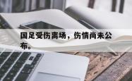 金年会网页版-国足受伤离场，伤情尚未公布。