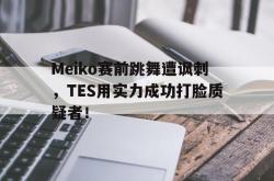 jinnianhui官方-Meiko赛前跳舞遭讽刺，TES用实力成功打脸质疑者！