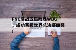 jinnianhui官方-FNC鏖战五局险胜WBG，成功晋级世界总决赛四强！